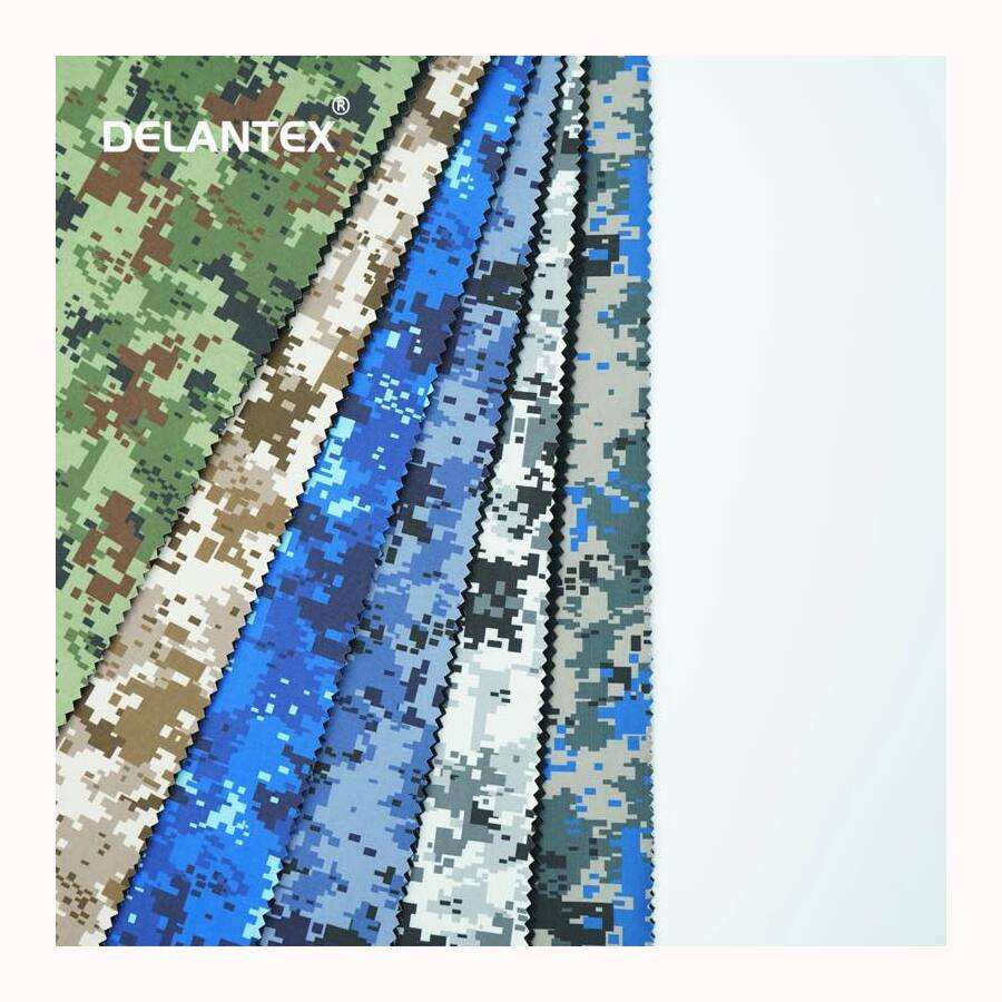 Delantex High Quality Polar Fleece Bonded Fabric New Design Camouflage Print Brushed Printing Fabric for Garments
