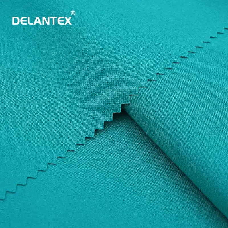 Water Repellent Polyester Spandex Scrubs Material 4 Way Stretch Jurly Fabric 140GSM Anti Wrinkle Fabric for Scrubs Free Sample