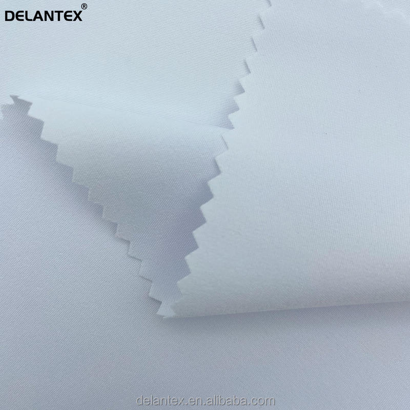 Delantex Bleached 100D Four-way Stretch White Woven Knitted Sublimation Fabric for Uniform Free Sample