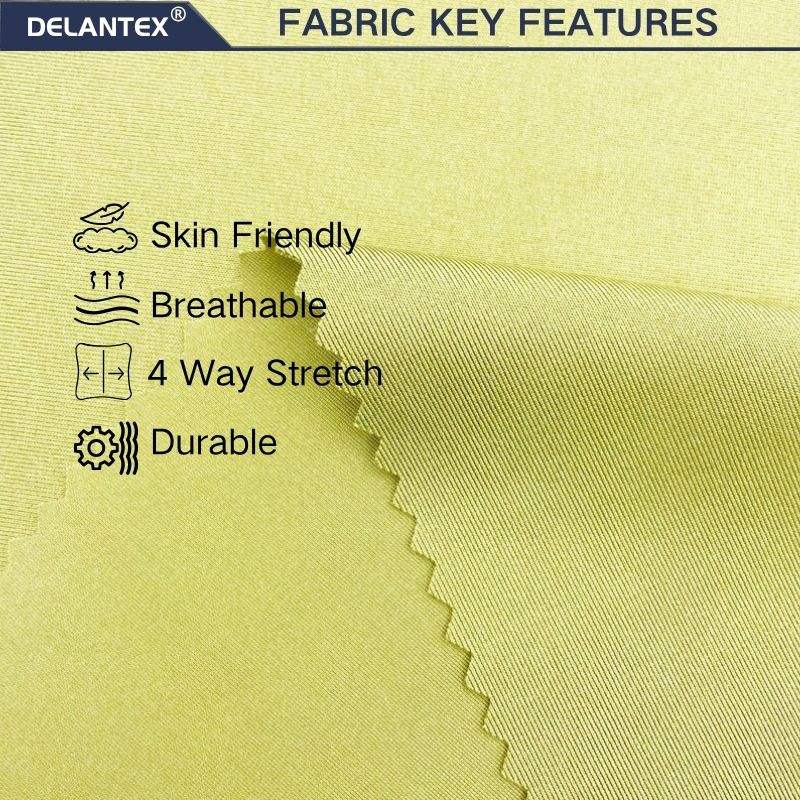 Delantex Plain Dyed 85Polyester 15Spandex Warp Knitted Stretch Semi-gloss Satin Fabric for Swimsuit