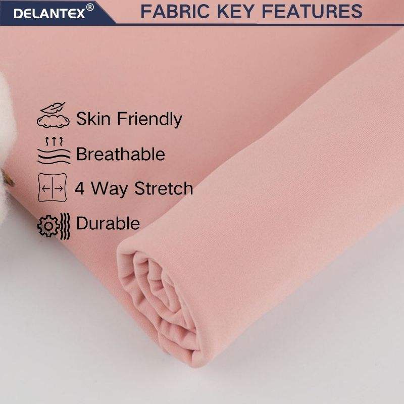 Delantex Free Sample Elastic Fabric Microfiber 4 Way Stretch High-density Polyester Fabric for Sportswear Yoga Pants