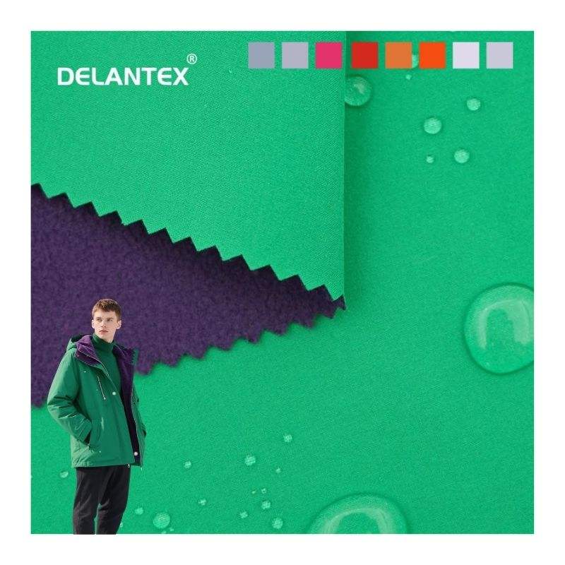 Delantex Waterproof Heavy Weight 300gsm Solid 3 in 1 Softshell Fleece Fabric in Custom Color Shades Free Sample