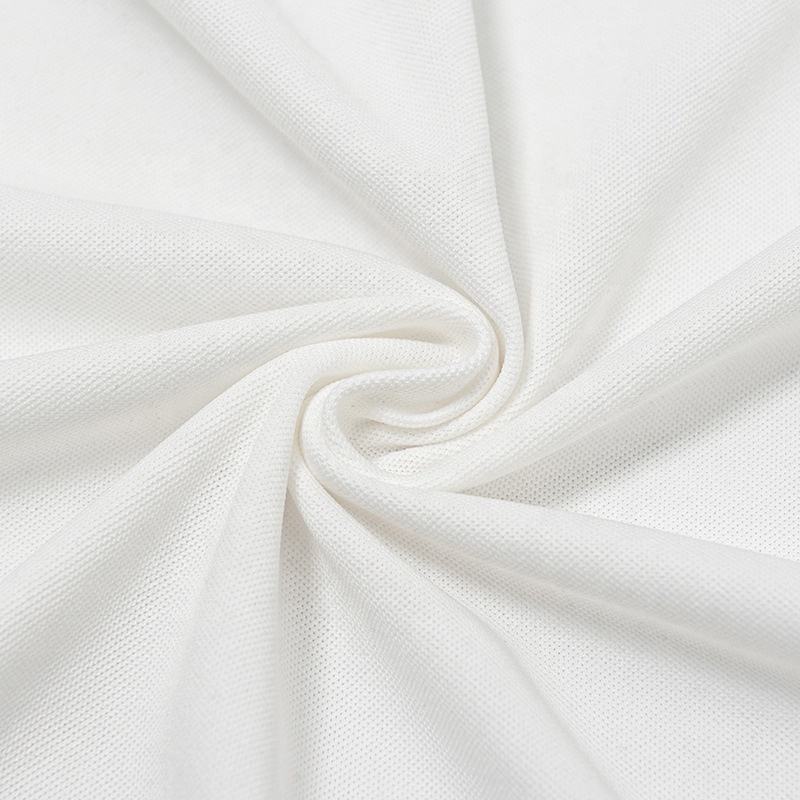Delantex Pike High Quality 100% Polyester Pique White Fabric for Outdoor Use & Sublimation Lining Free Sample