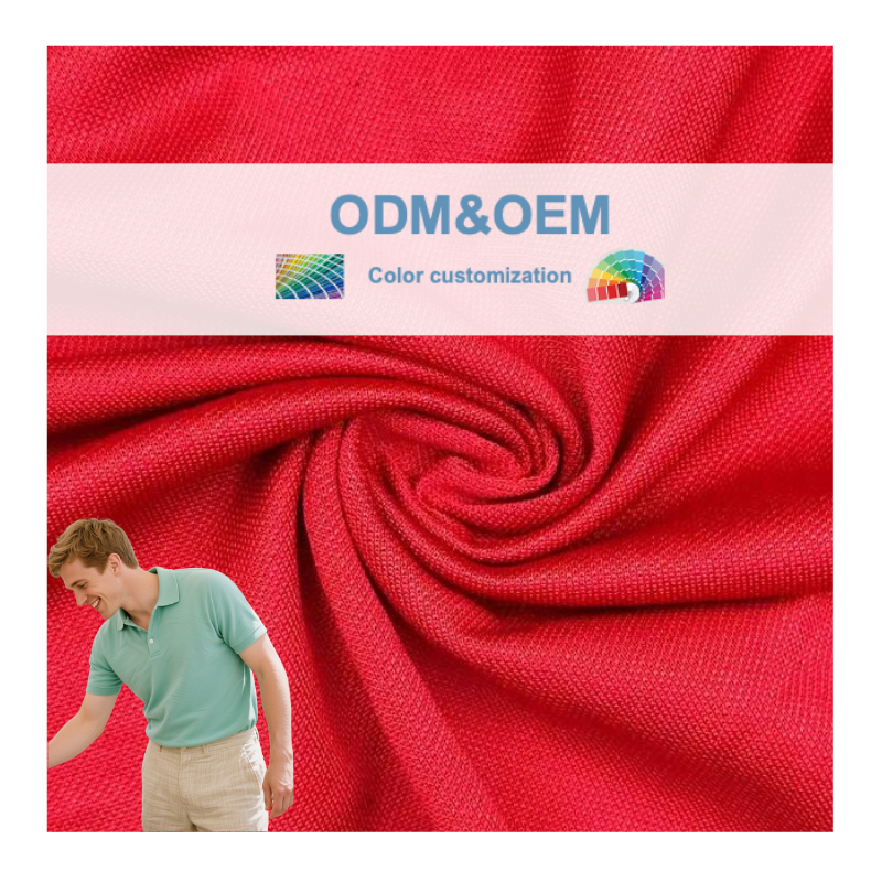 Delantex Breathable Men's Sports Red Fabric for Football Shirts Pique 180cm 180gsm 100% Polyester