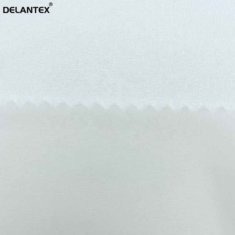 Delantex China Garment 200GSM Knitted Stretch Polyester Shinny Spandex Fabric for Polyester Sublimation Free Sample