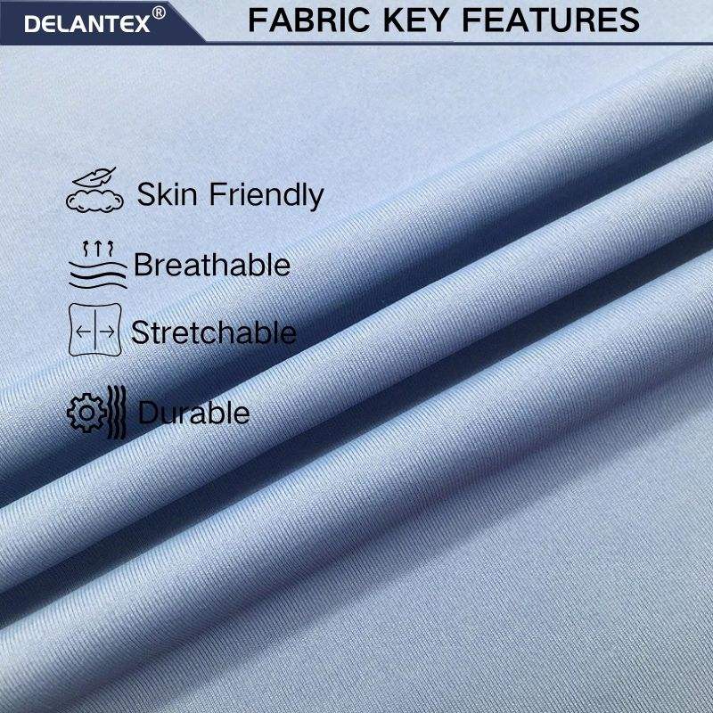 Delantex Stretch High-density Breathable 82%Polyester 18%Spandex Fabric for Yoga Leggings Sportswear