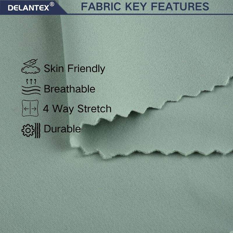 Delantex High Quality Dry Fit Yoga Fabric Spandex Fabric Interlock Fabric for Sportswear Free Sample