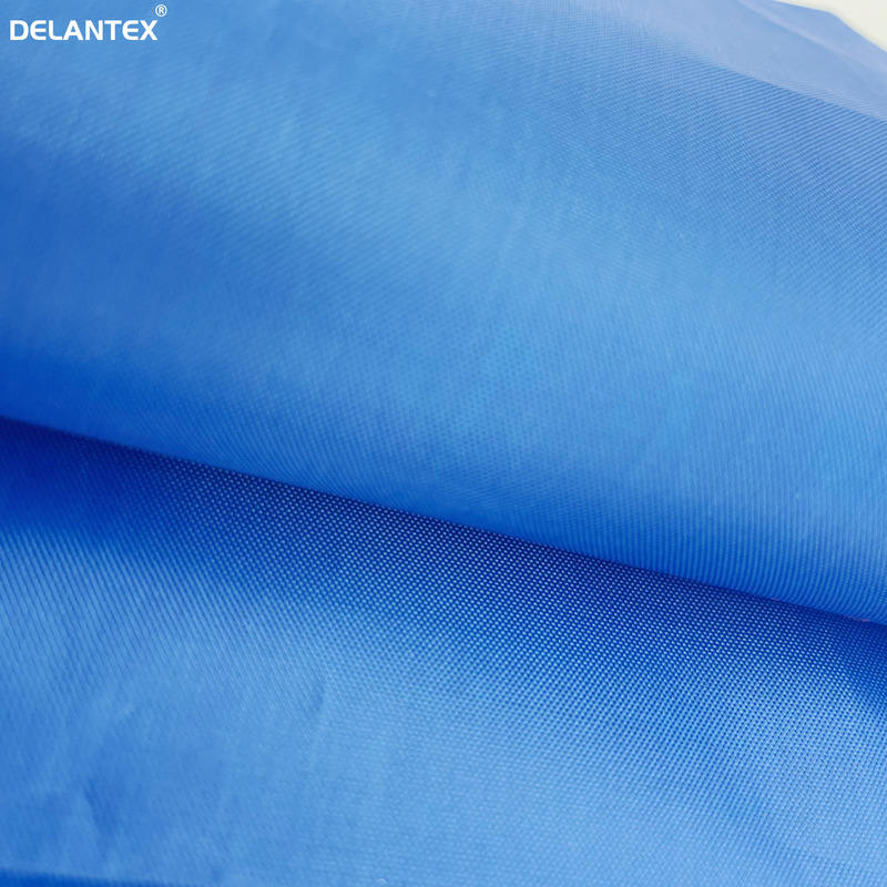 Delantex Lightweight Blue PW Silver Water Repellent Windproof 100% Polyester Fabric for Girls' Rain Coat Use Outdoor Lining