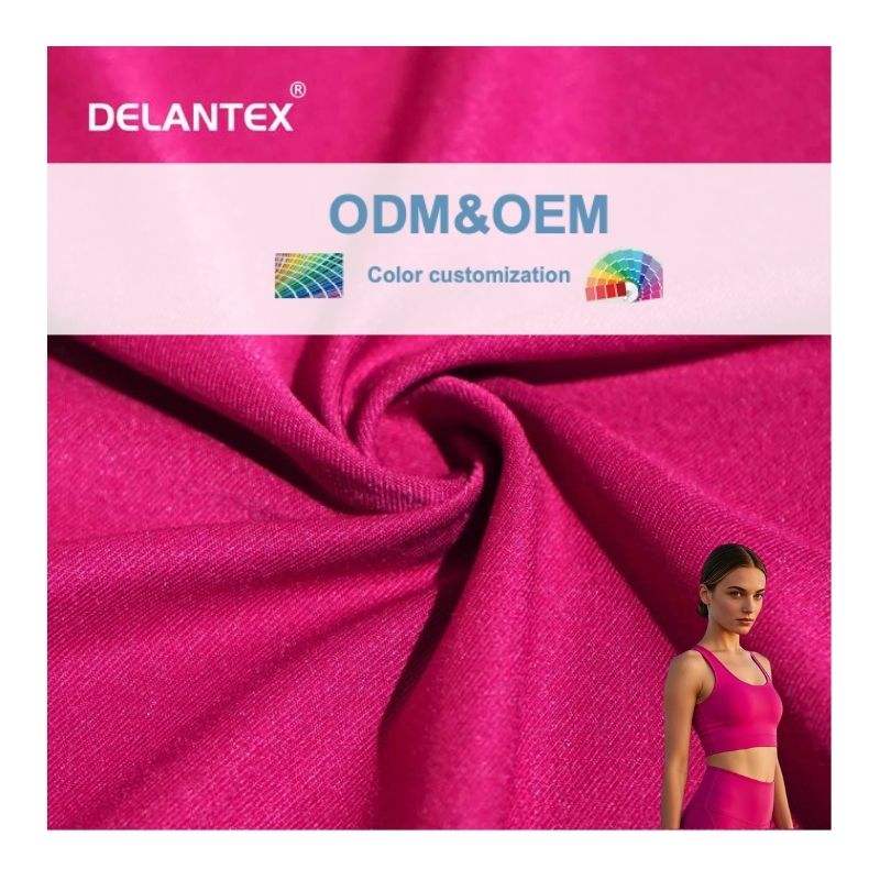 Delantex New Circular Polyester Spandex Tube Fabric Quick-Dry Breathable Yoga and Swimwear Tie Dye Textured Plain Style