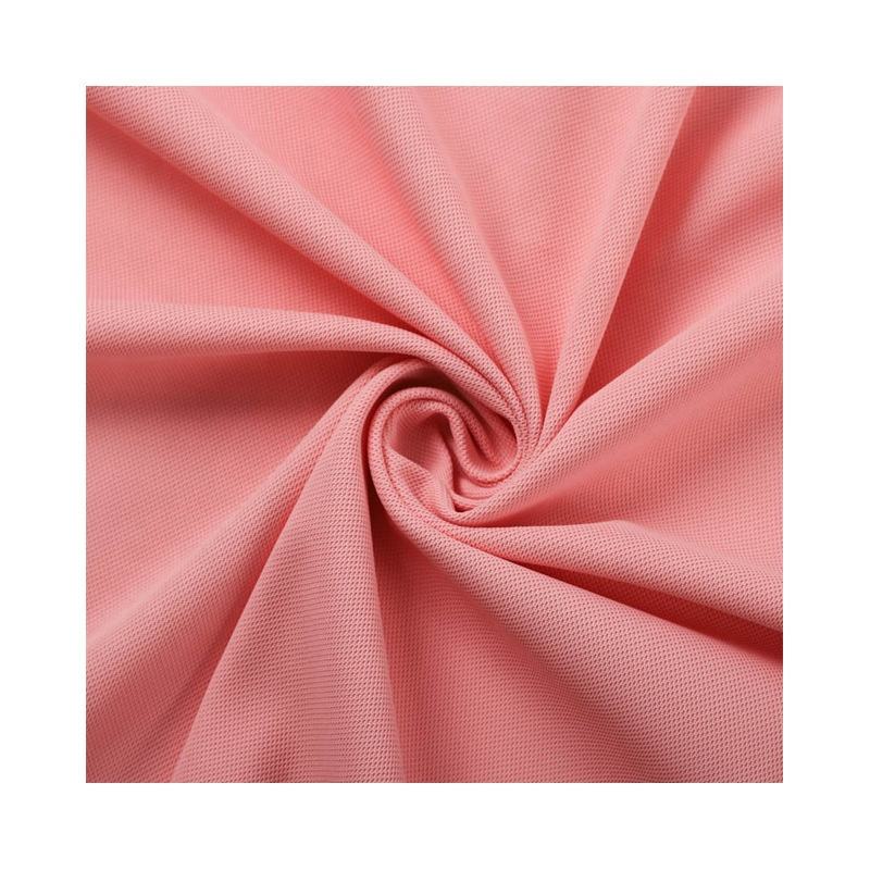 Polyester Single Pique Knitted Fabric for Polo Durable Top Quality Polyester Fabric Free Samples