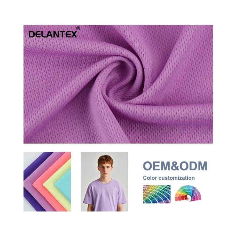Delantex 100% Polyester Bird Eye Mesh Fabric for Girls for Outdoor Use and Garment for Drifit Polo Shirt