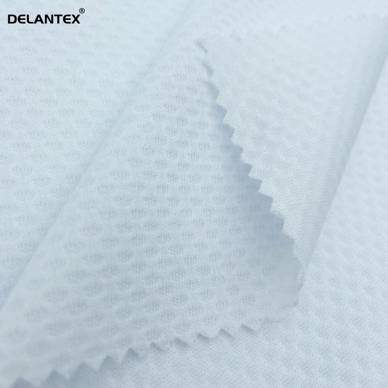 Delantex DTY 150GSM 186CM Polyester Knitted Honeycomb Mesh Fabric Sublimation for Sportswear Outdoor Wear