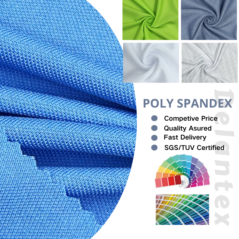 Delantex 185gsm 100% Polyester Bird Eye Pique Fabric Sports Dry Fit Fabric Wholesale Color Can Be Customized for Polo T-shirt
