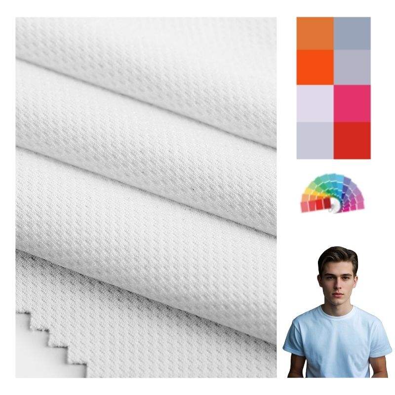 Delantex Colour 100 Polyester Moisture Wicking Close Bird Eye Mesh Sport Cloth Fabric Free Sample