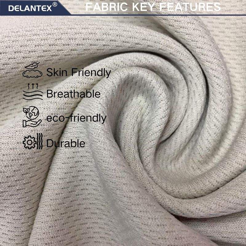 Delantex High Quality 100% Polyester Bird Eyes Sportswear Fabric for Girls for Outdoor Use