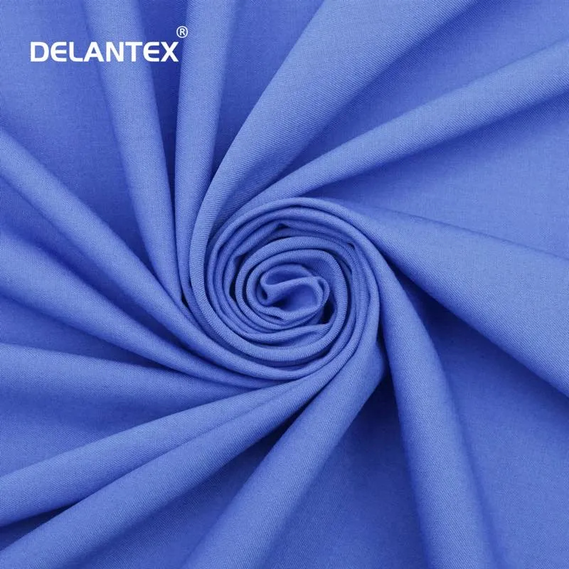 Delantex 60%Polyester 35%Rayon 5%Spandex Woven Stretch Fabric for Hiking Pants, Sports Wear, Medical Scrubs 180GSM Free Sample
