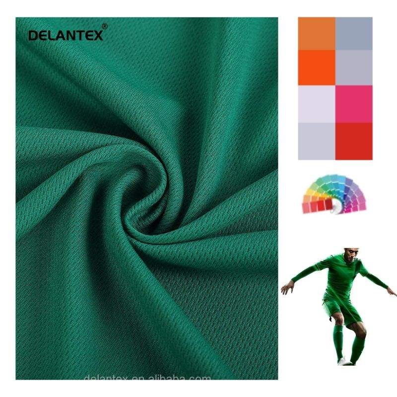 Delantex 100% Polyester Dry Fit White Sublimation Soccer Mesh Jersey Fabric for Soccer Wear Sports Uniforms SetFootball Shirt