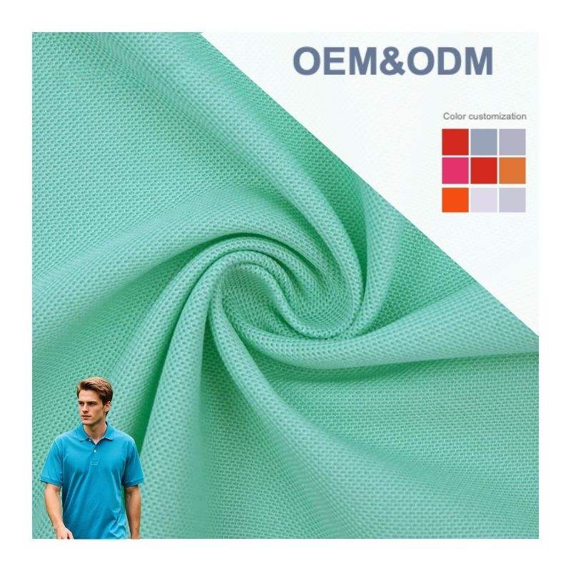 Delantex 100% Polyester Knitted Sportswear Fabric Polo Shirt Breathable Outdoor Free Sample