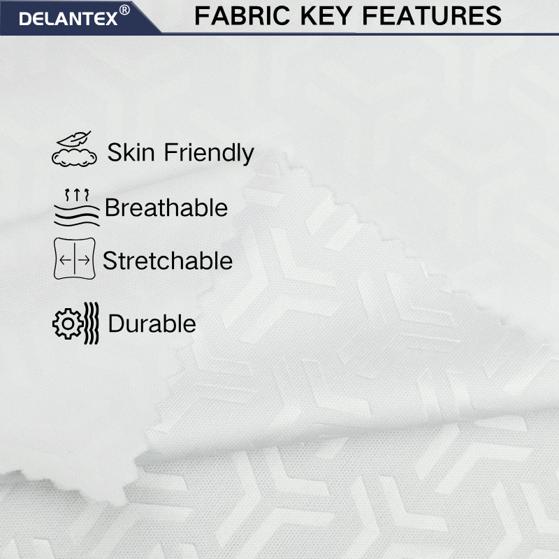 Delantex Sport Polyester Sportswear Fabric Dri Fit Swear Garments Fabrics Polyester Fabric for Sublimation Printing Mesh