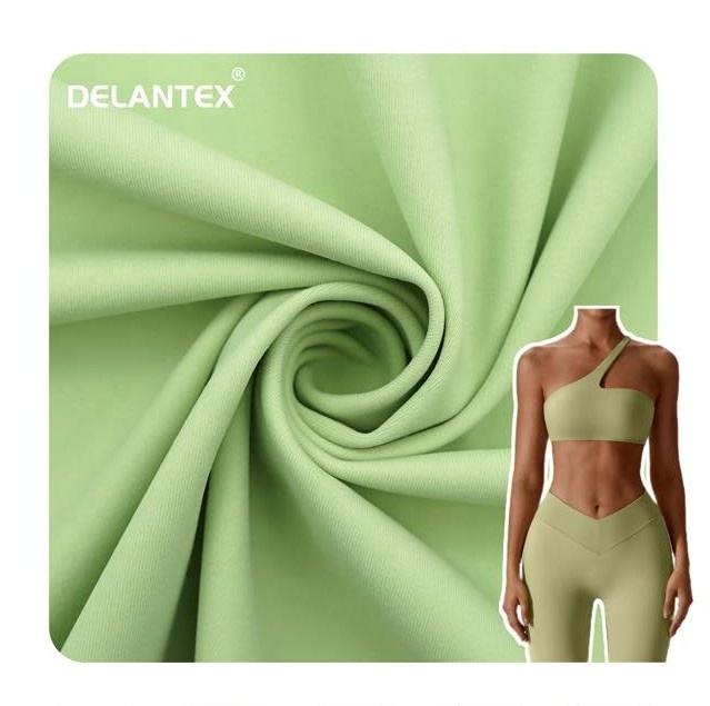 220 GSM 75% Nylon 25% Spandex 4 Way Stretch Knitted Yogawear Fabric Free Sample