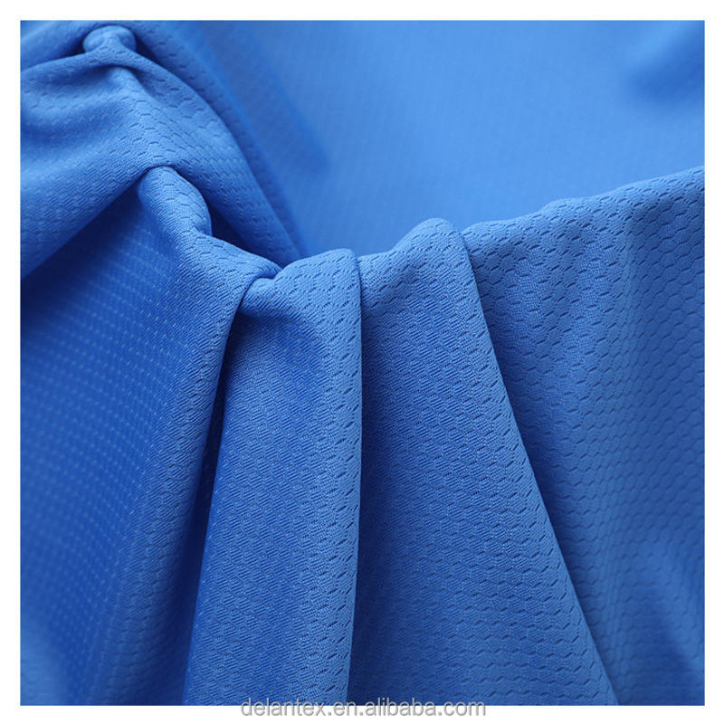 Good Breathability 100 Polyester Jacquard Soccer Mesh Fabric for Sports Jersey Free Samples