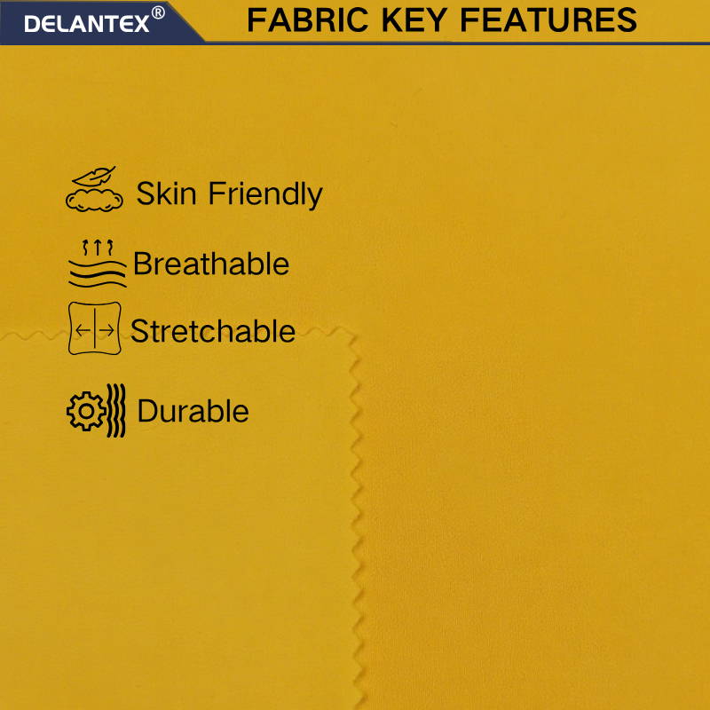 Delantex Top Selling Elastic Knit Fabric Warp Stretch Fabric Made Polyester Spandex for Swimwear Wear Supplier