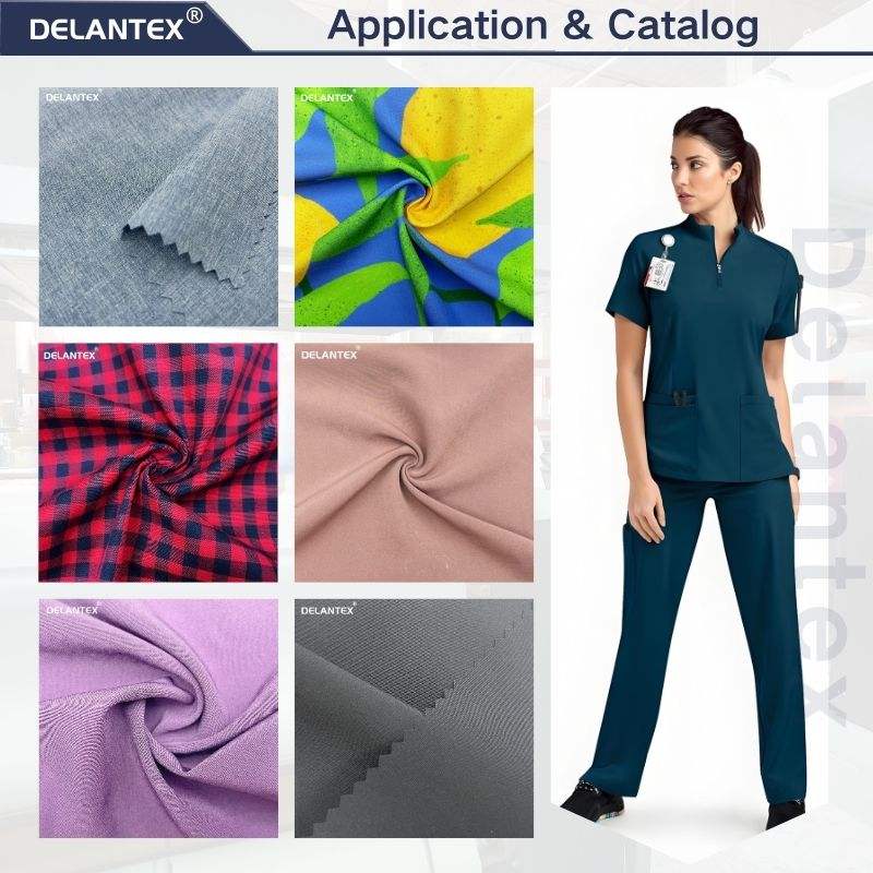 Delantex 4-Way Stretch Fabric Microfiber Jersey Soft Hand Touch 95% Polyester 5% Spandex Fabric for Sports Wear
