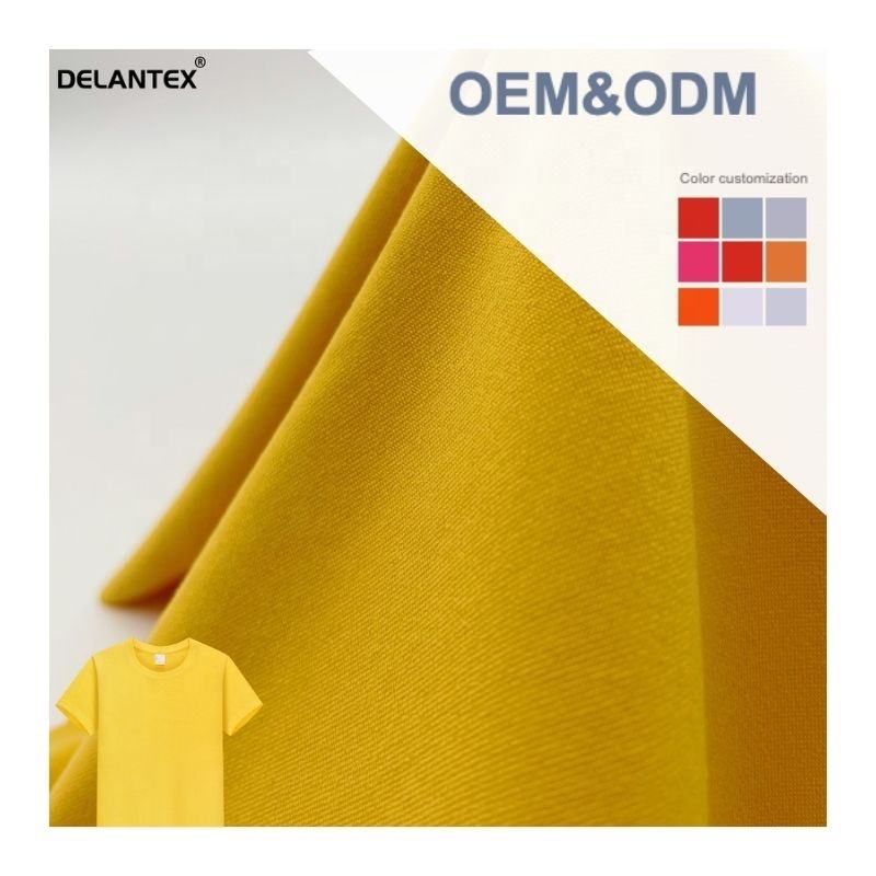 Delantex Hot Sale Soft Nylon Spandex Imitation Cotton Like 4 Way Elastic Fabric for T-shirt