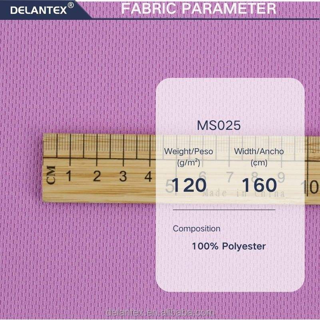 Delantex 100% Polyester DTY Bird Eye Mesh Stretch for Sportswear and Activewear