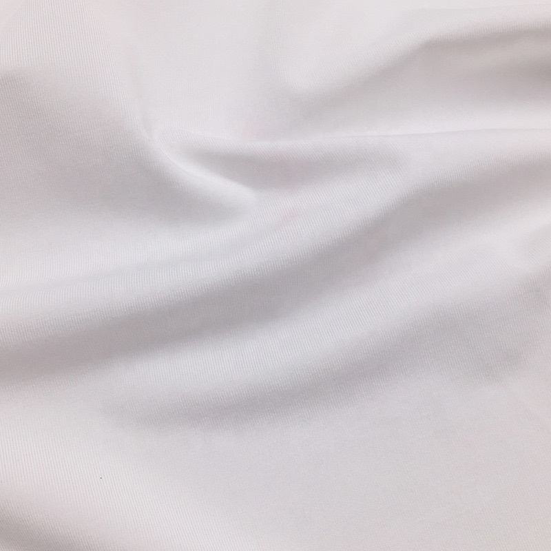 Delantex Fashion Top White GSM 200 Fabric for Elastic DTY Single Brush Knit Poly Spandex Jersey Fabric Free Sample