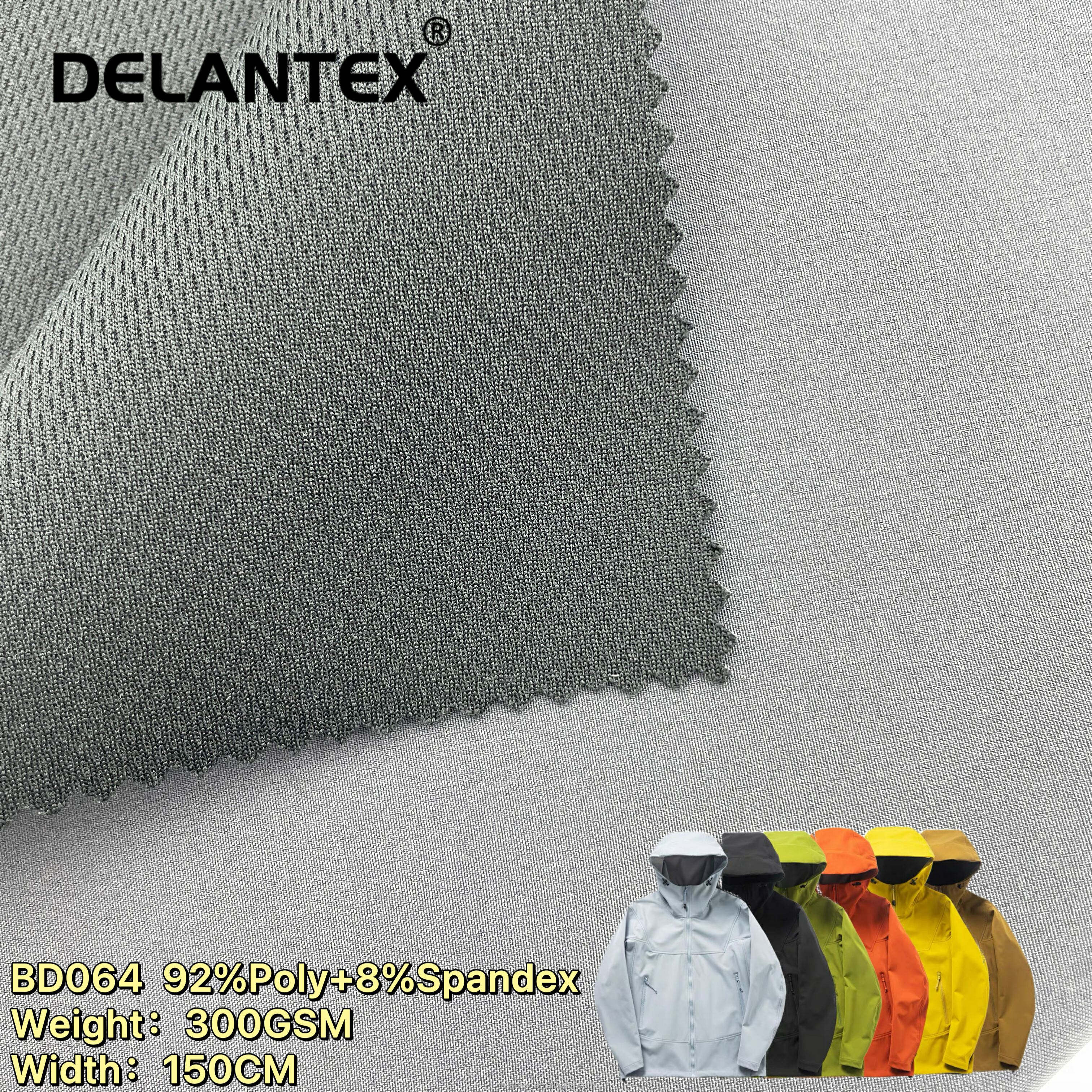 4-Way Stretchable Solid Color 100% Polyester Softshell Waterproof Bird Eye Mesh Fabric for Outdoor Use & Garments for Girls