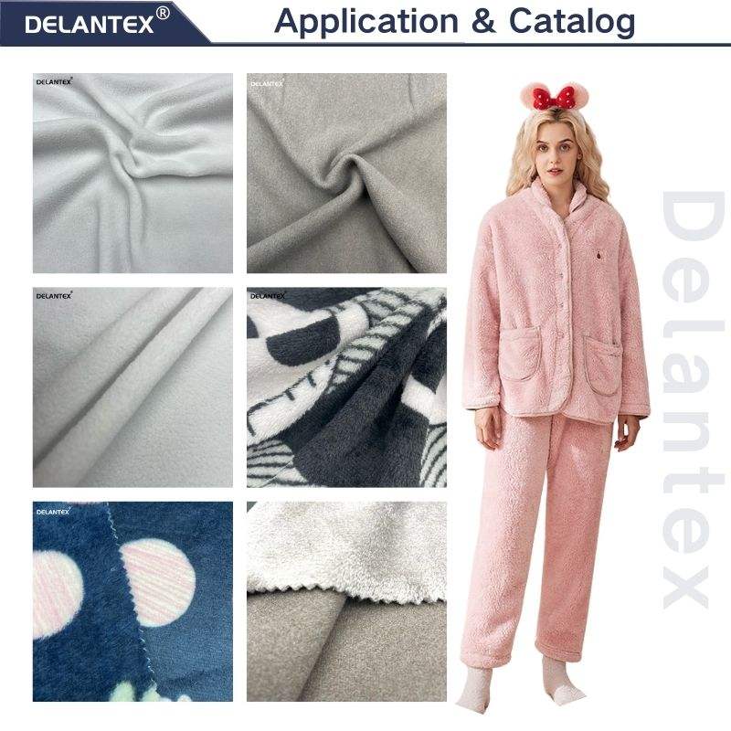 Delantex 100% Polyester Fabric Polar Fleece Coffee 328GSM 150cm