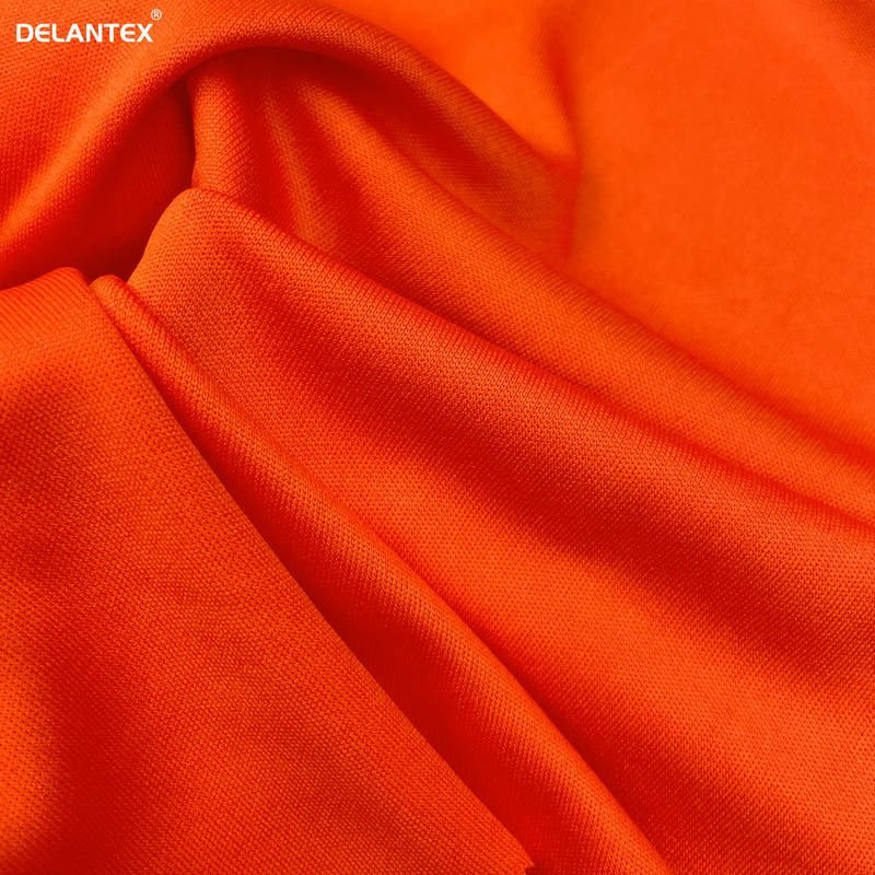 Delantex Solid Interlock Fabric Color Customized Stretch Manufacture Garment Fabric for Sportswear