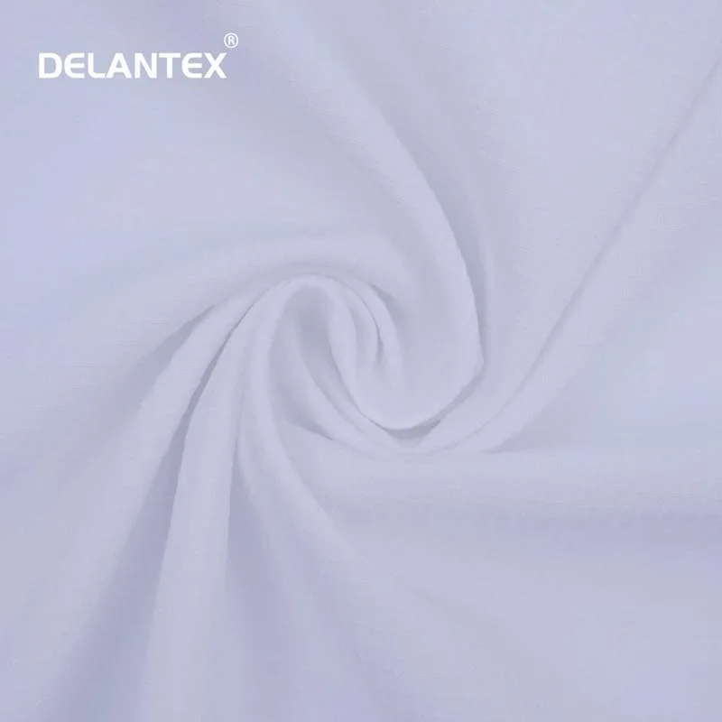 Delantex 100D 96Polyester 4spandex 150D Jacquard Polyester Spandex 4 Way Stretch Shirting Fabric for Uniform