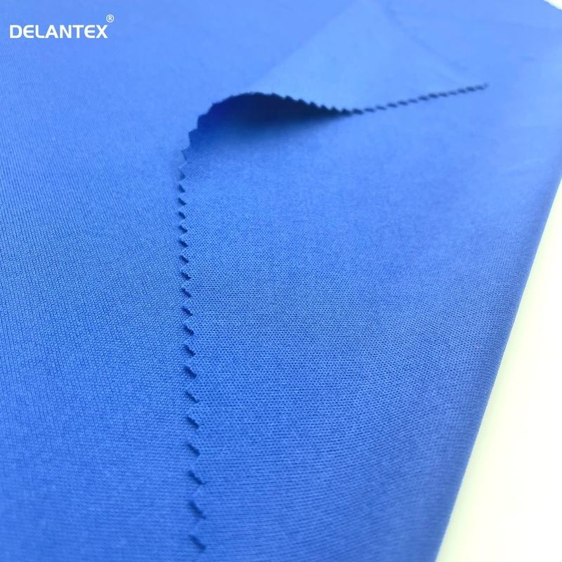 Fashion Breathable Moisture Wicking Fiber Cloth Black Lightweight Polyester Interlock Lining Fabric