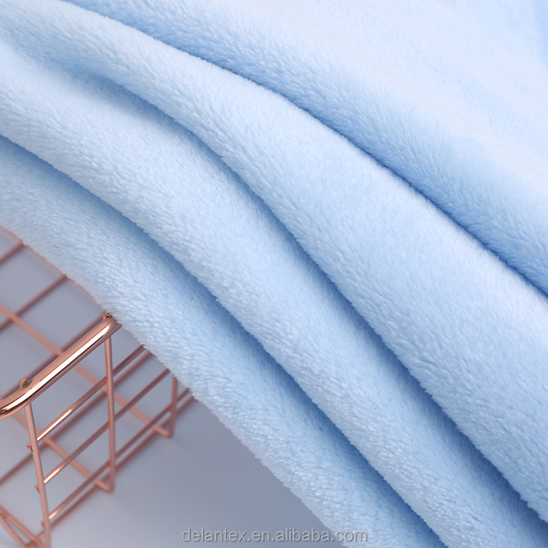 Delantex 100 Polyester 250GSM Heavy Wholesale Flannel Liso Felpa Fleece Fabric for Pajamas