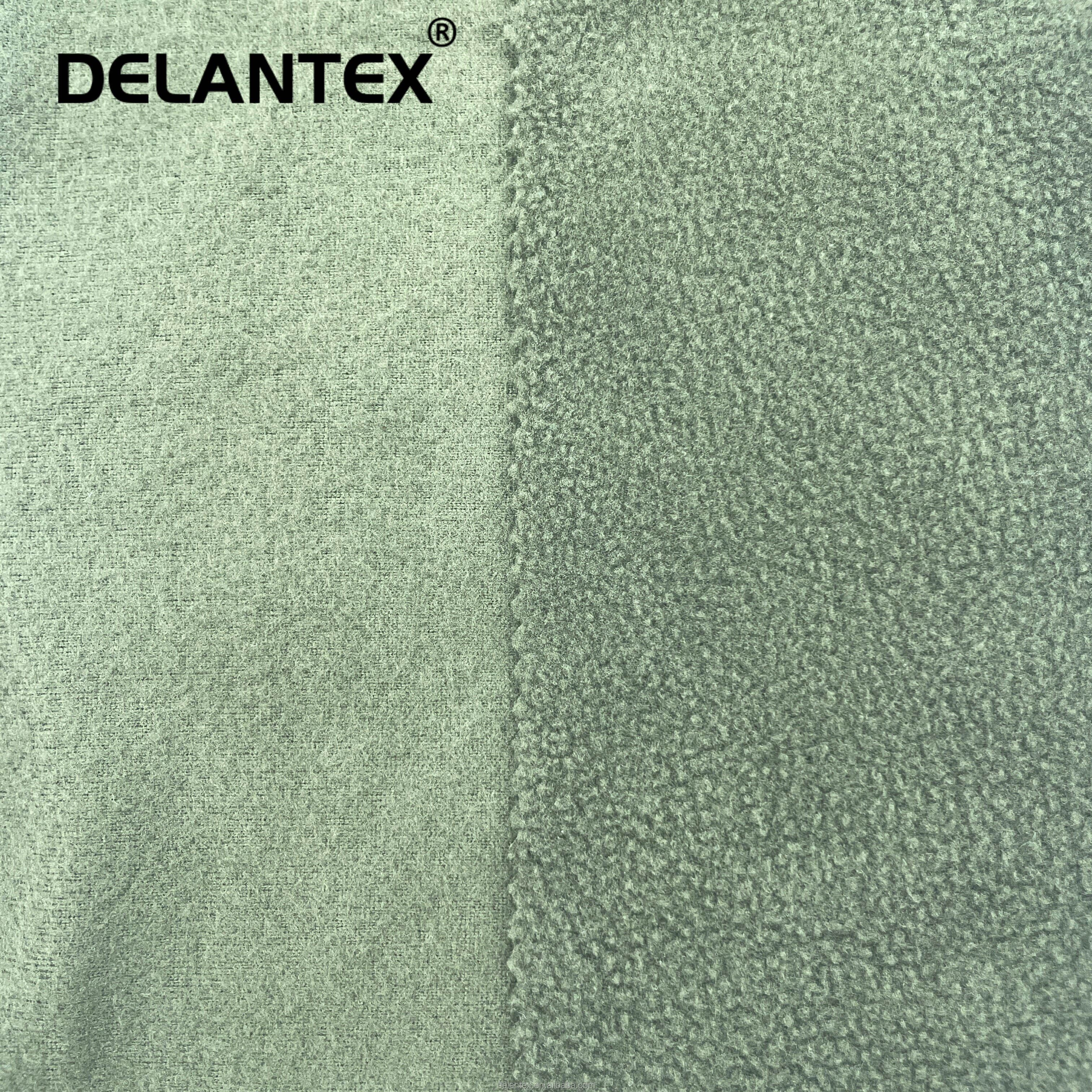 Delantex Double Side Brushed Anti Pill Fabric Cotton Fleece Sample for Winter Jacket