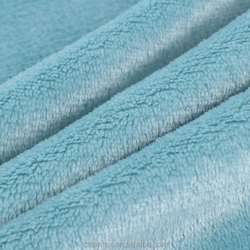 Delantex 100 Polyester 250GSM Heavy Wholesale Flannel Liso Felpa Fleece Fabric for Pajamas