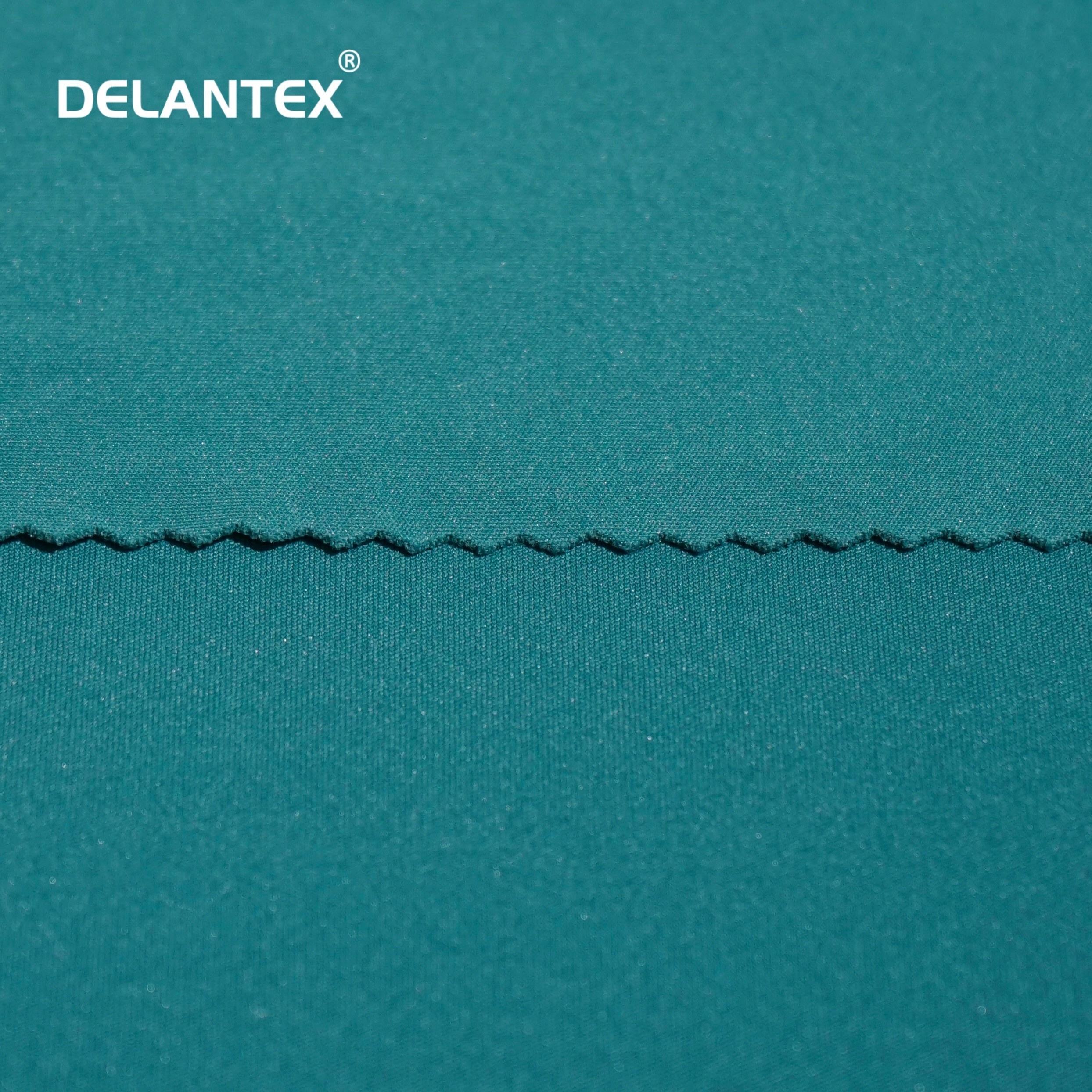 Delantex 85GSM 50D Peach Dry Fit Fabric 4-Way Stretch 88% Polyester 12% Elastane Breathable for Girls Sportswear Sports Shorts