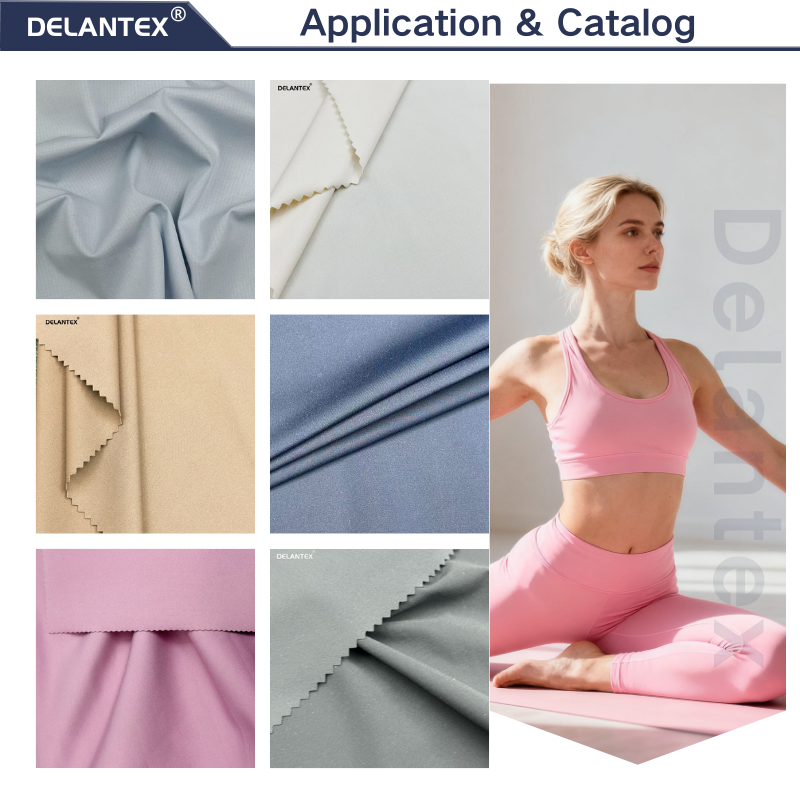 Delantex 175cm 90gsm Elastic Knitted Yoga Swimsuit Fabric