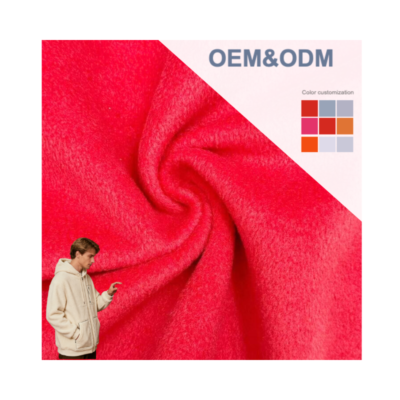 Delantex Big Red Velvet Fabric 155cm 285gsm 100%polyester Fabric