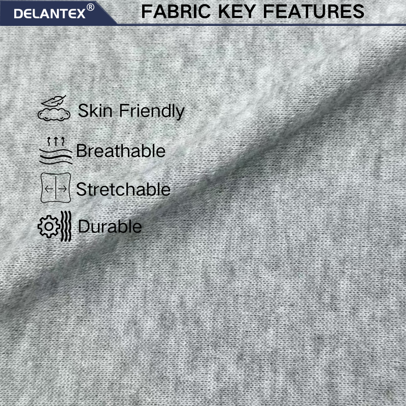 Delantex 162cm 215gsm Winter Hoodie Fabric Is Comfortable and Soft