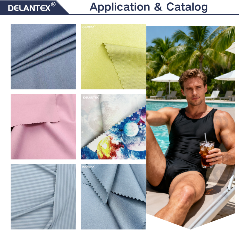 Delantex Purple Free Sample for Swim 155cm 260gsm Knit Sports Stretch Fabric