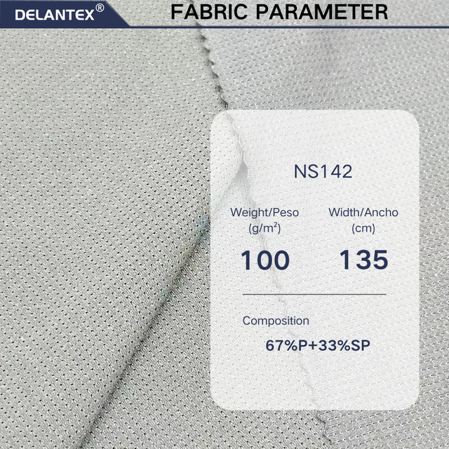 Delantex Wholesale of Knitted Fabric 135cm 100gsm Breathable and Quick Drying Fabric