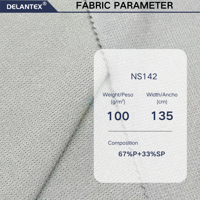 Delantex Wholesale of Knitted Fabric 135cm 100gsm Breathable and Quick Drying Fabric