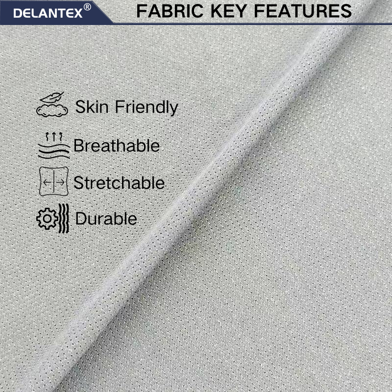 Delantex Wholesale of Knitted Fabric 135cm 100gsm Breathable and Quick Drying Fabric
