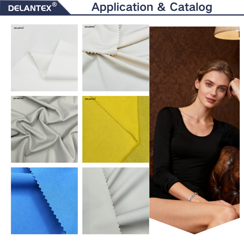 Delantex 155cm 210gsm Free Sample Women's Top Fabric Is Skin Friendly and Soft