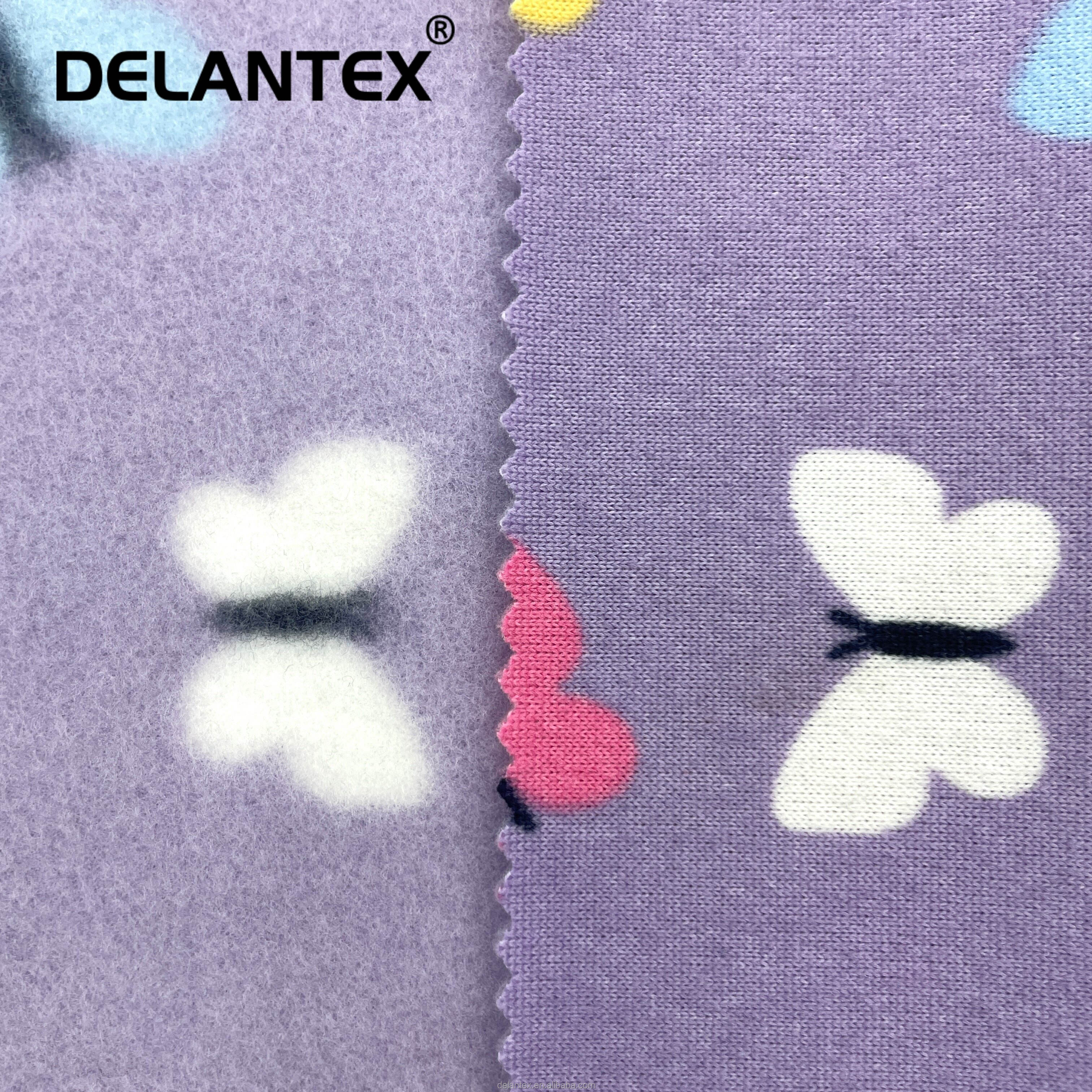 Delantex 150D/96F FDY Digital Printing Polar Unique Fleece Fabric by the Metre