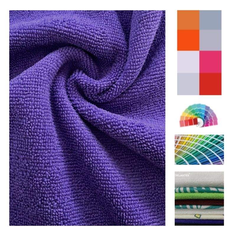 Delantex Spun Terry Towel Knitted Fabric Soft & Water Absorbent for Blanket Clothes Garment and Home Textile