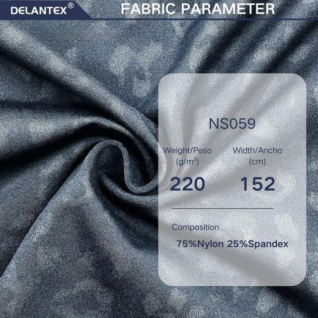 Delantex Manufacture 75%Nylon 25%Spandex Breathable Double Side Embossed Fabric Free Sample